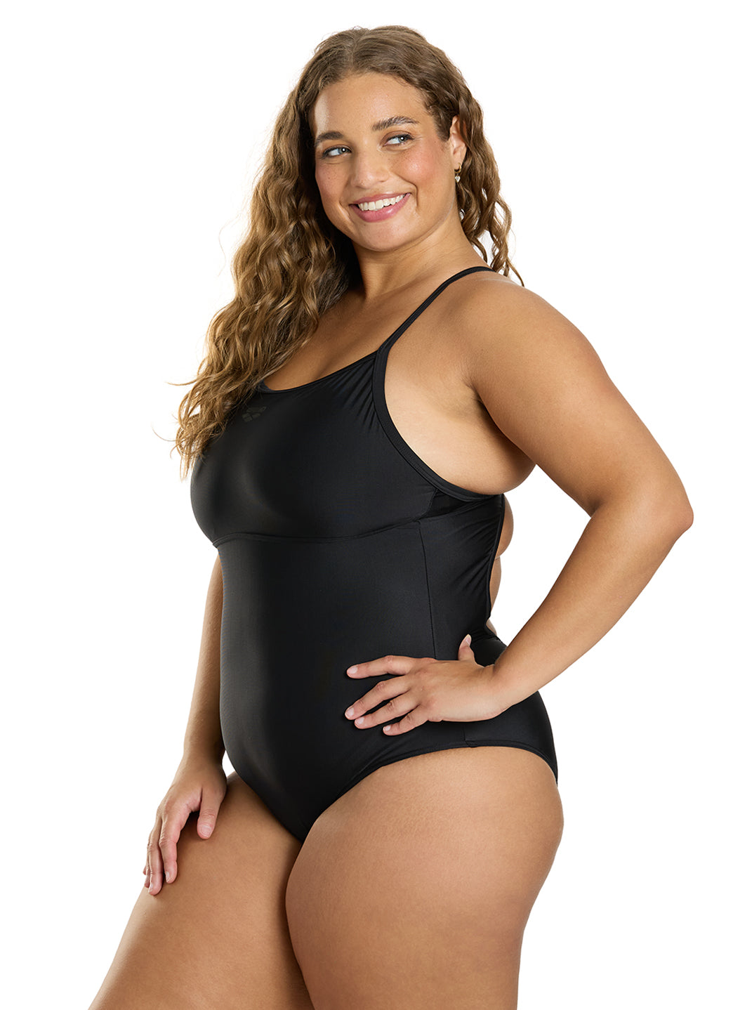 Arena Women's Solid Light Drop Back Chlorine Resistant One Piece Swimsuit