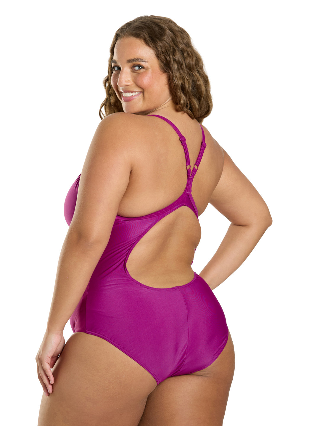 Arena Women's Solid Light Drop Back Chlorine Resistant One Piece Swimsuit
