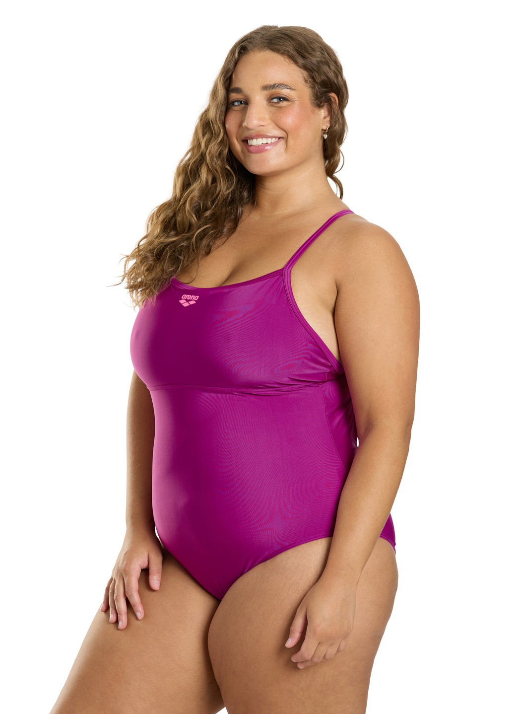 Arena Women's Solid Light Drop Back Chlorine Resistant One Piece Swimsuit
