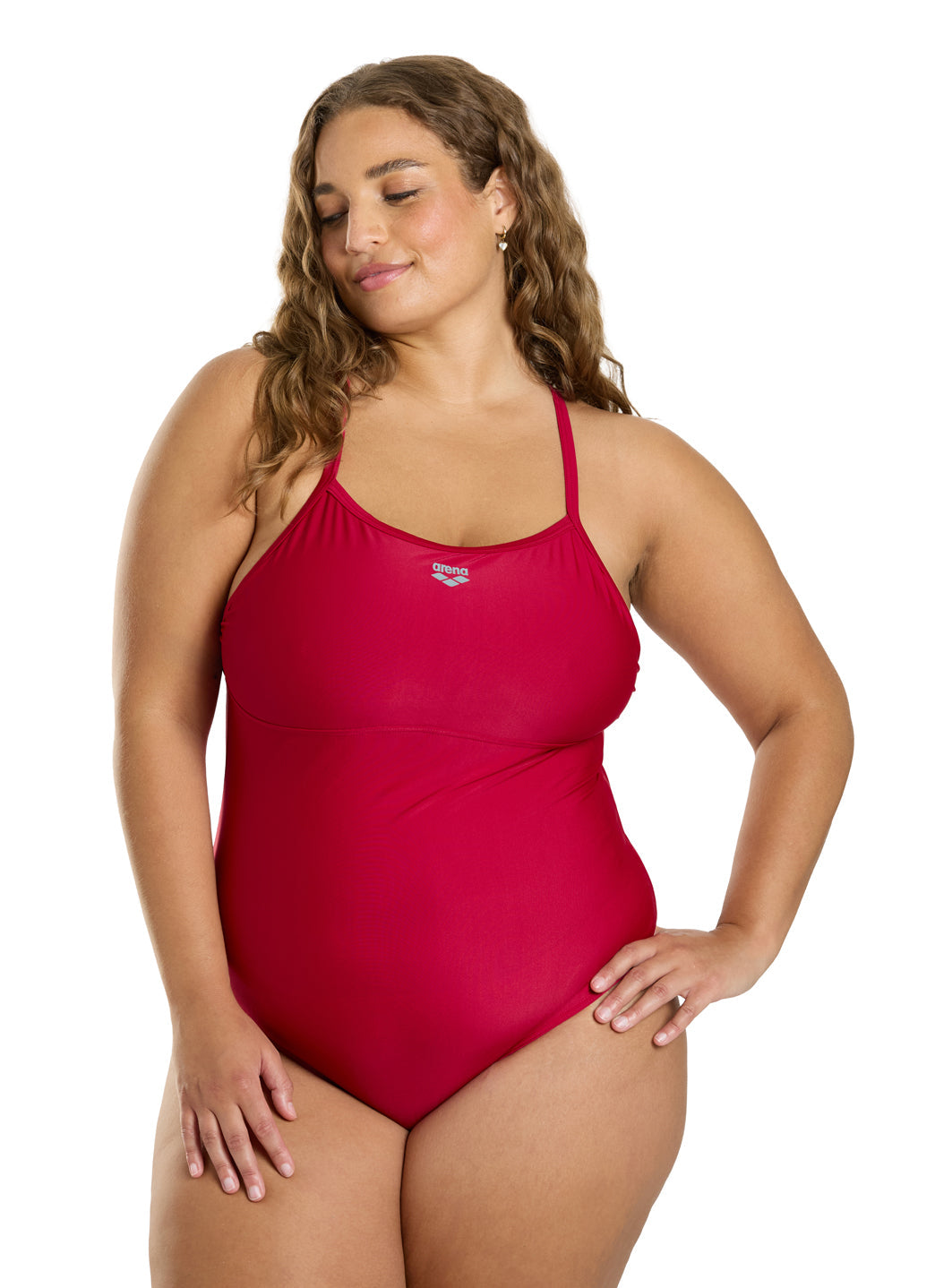 Arena Women's Solid Light Drop Back Chlorine Resistant One Piece Swimsuit