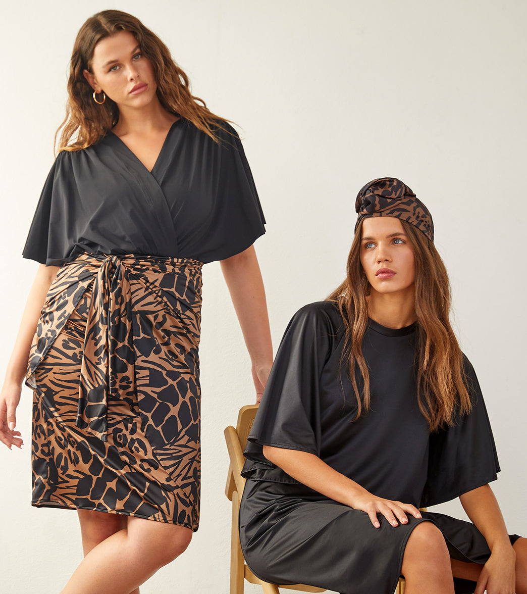 Gottex Modest Women's Solid Surplice Blouson One Piece Swimsuit