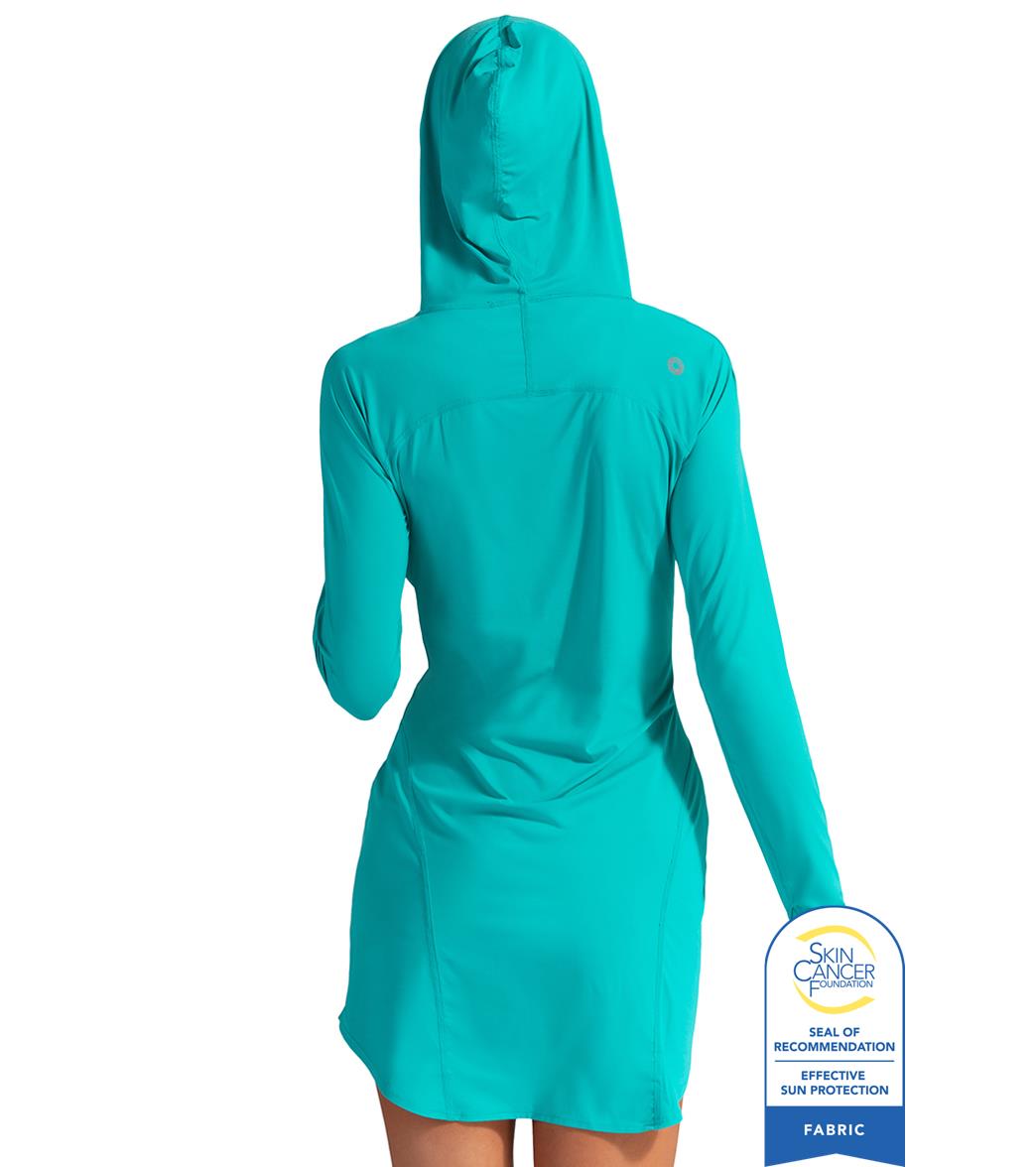 Bloq UV Women's Hooded Long Sleeve UPF 50 Sun Dress