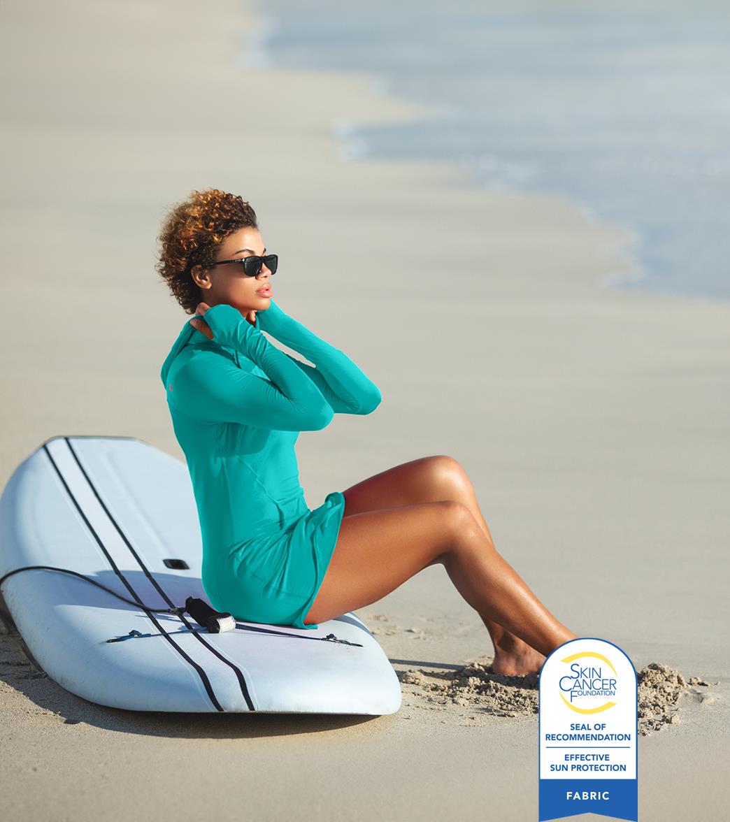 Bloq UV Women's Hooded Long Sleeve UPF 50 Sun Dress