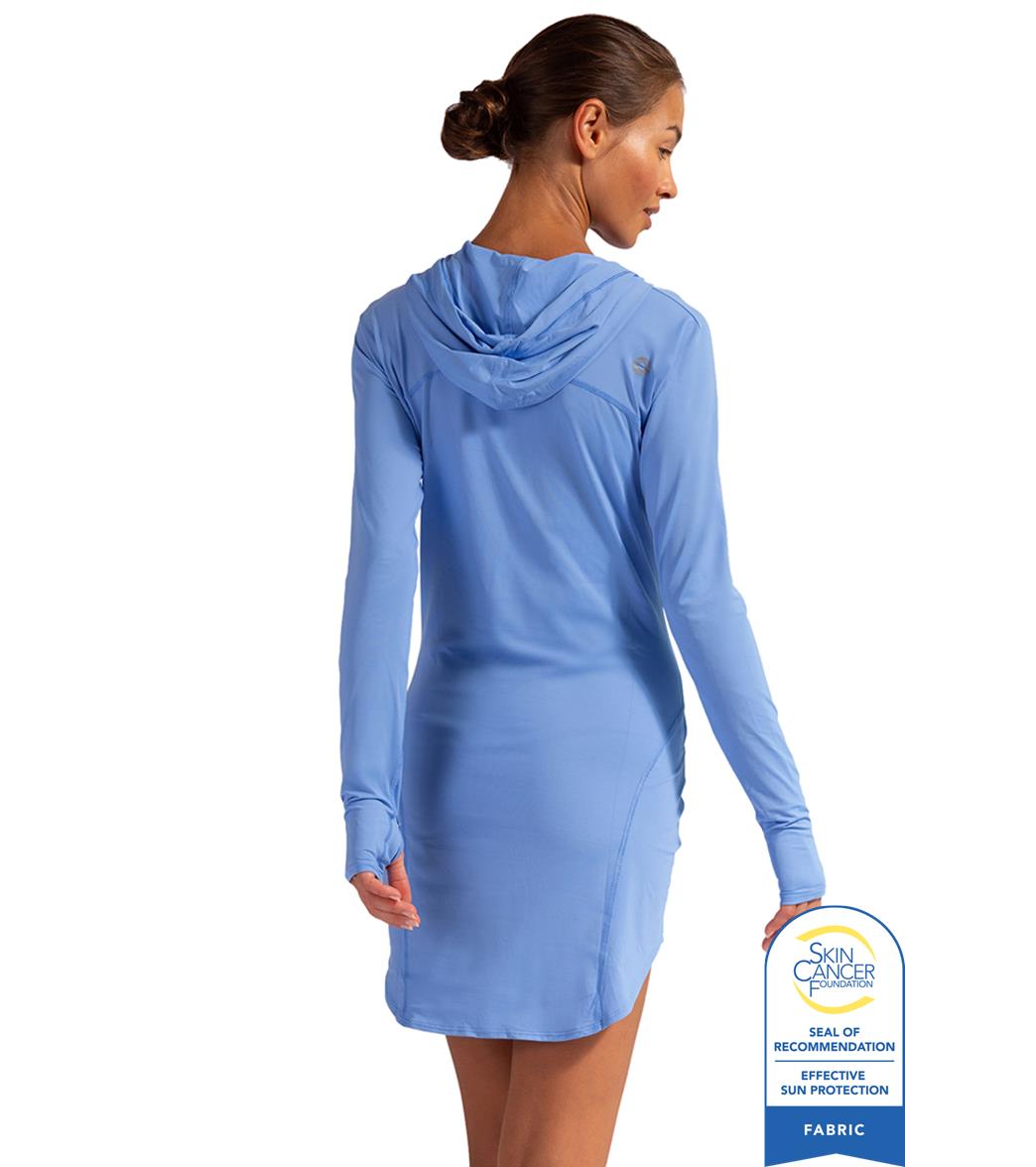 Bloq UV Women's Hooded Long Sleeve UPF 50 Sun Dress