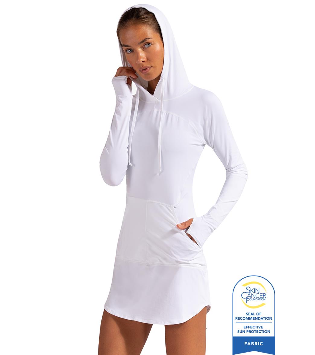 Bloq UV Women's Hooded Long Sleeve UPF 50 Sun Dress