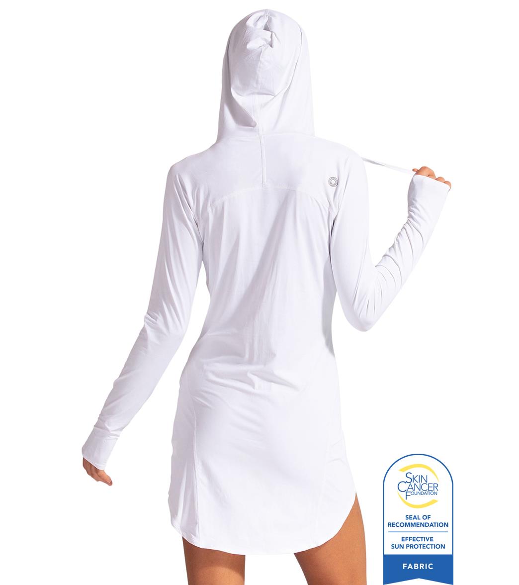 Bloq UV Women's Hooded Long Sleeve UPF 50 Sun Dress