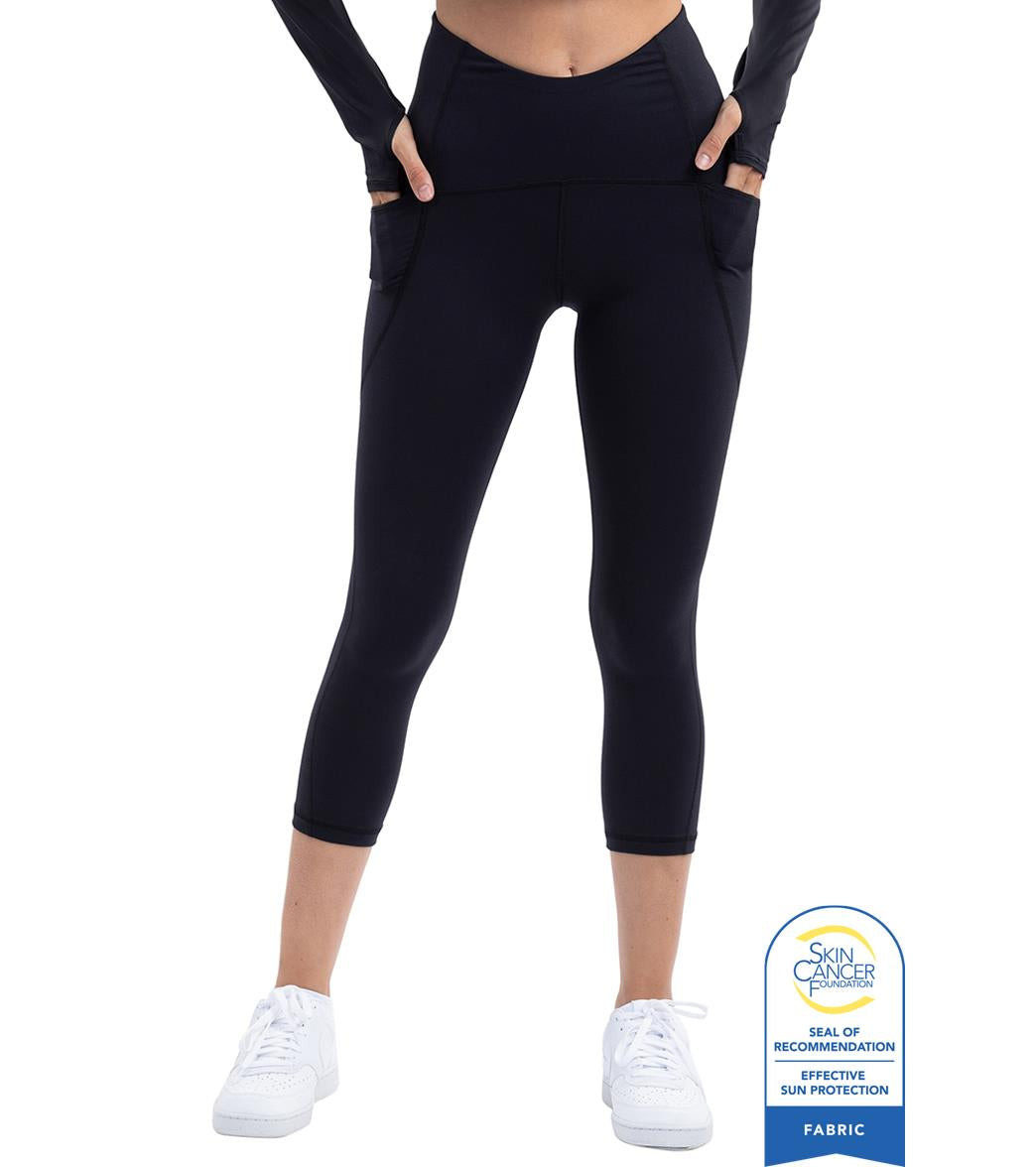 Bloq UV Women's Compression Capri Swim Tights