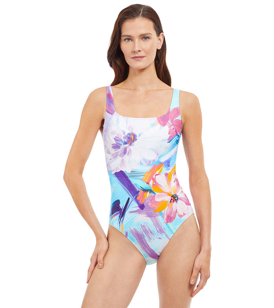 Gottex Women's La Vie Belle Square Neck One Piece Swimsuit