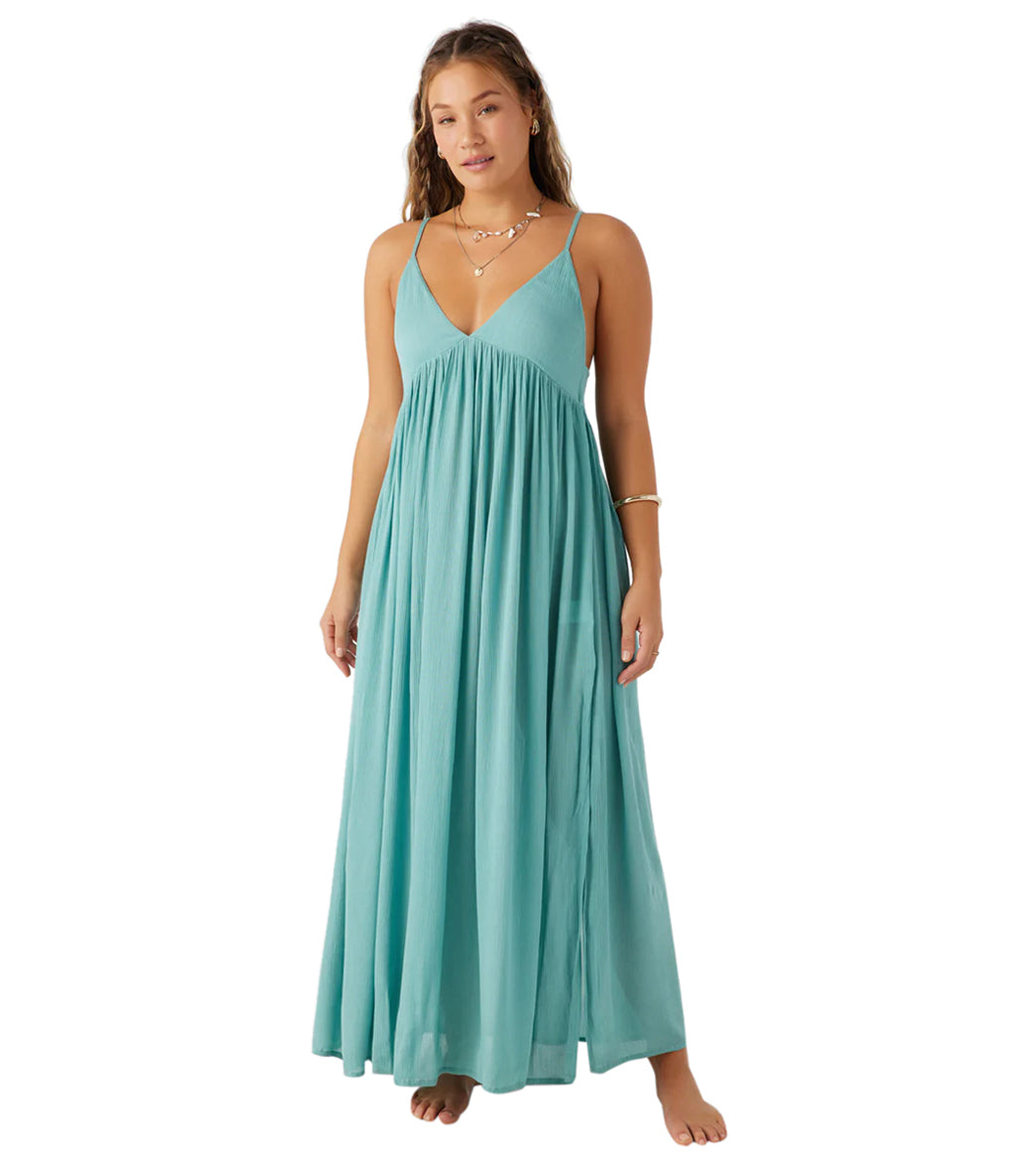 O'Neill Women's Swim Saltwater Solids Mel Maxi Cover Up Dress