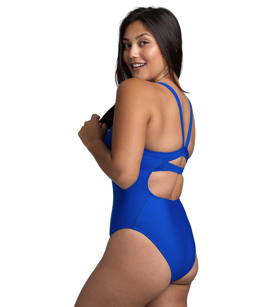 JOLYN Women's Caroline Solid One Piece Swimsuit