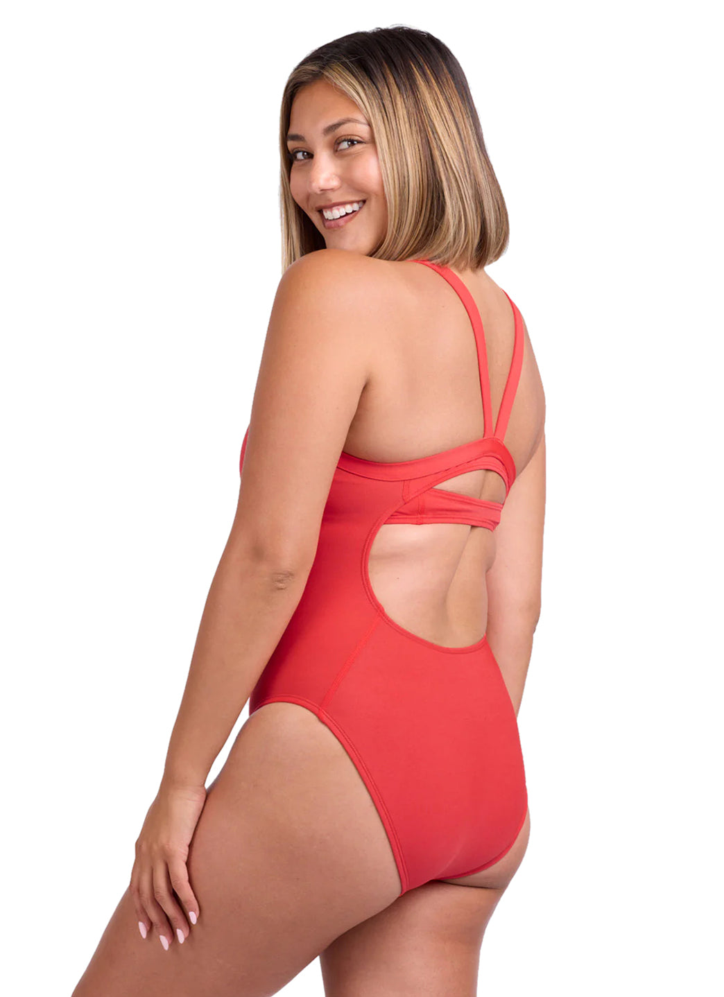 JOLYN Women's Caroline Solid One Piece Swimsuit