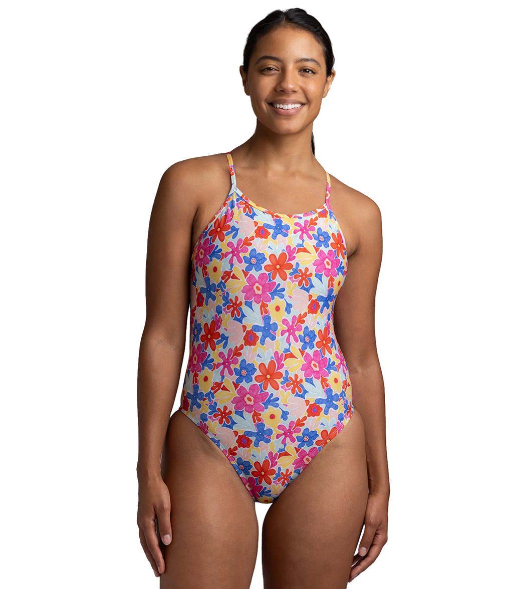 JOLYN Women's Perry Happy Flora One Piece Swimsuit