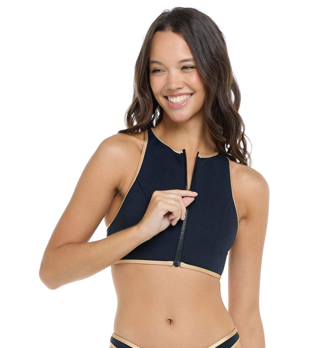 Body Glove Women's Undersea Call Me High Neck Crop Bikini Top
