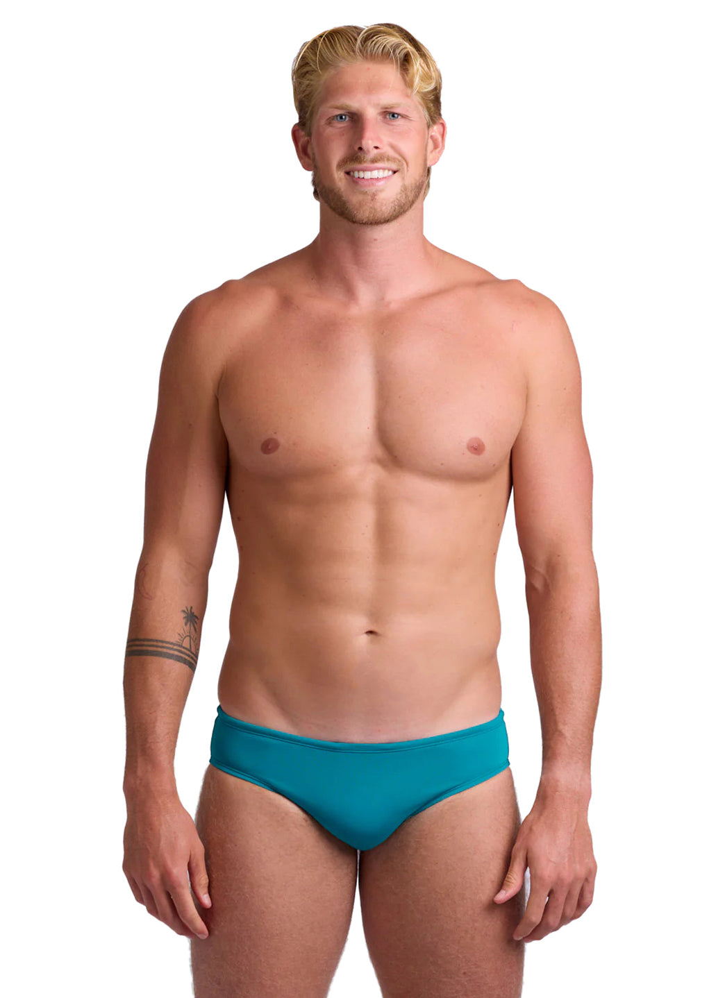JOLYN Men's Brolyn Solid Brief Swimsuit