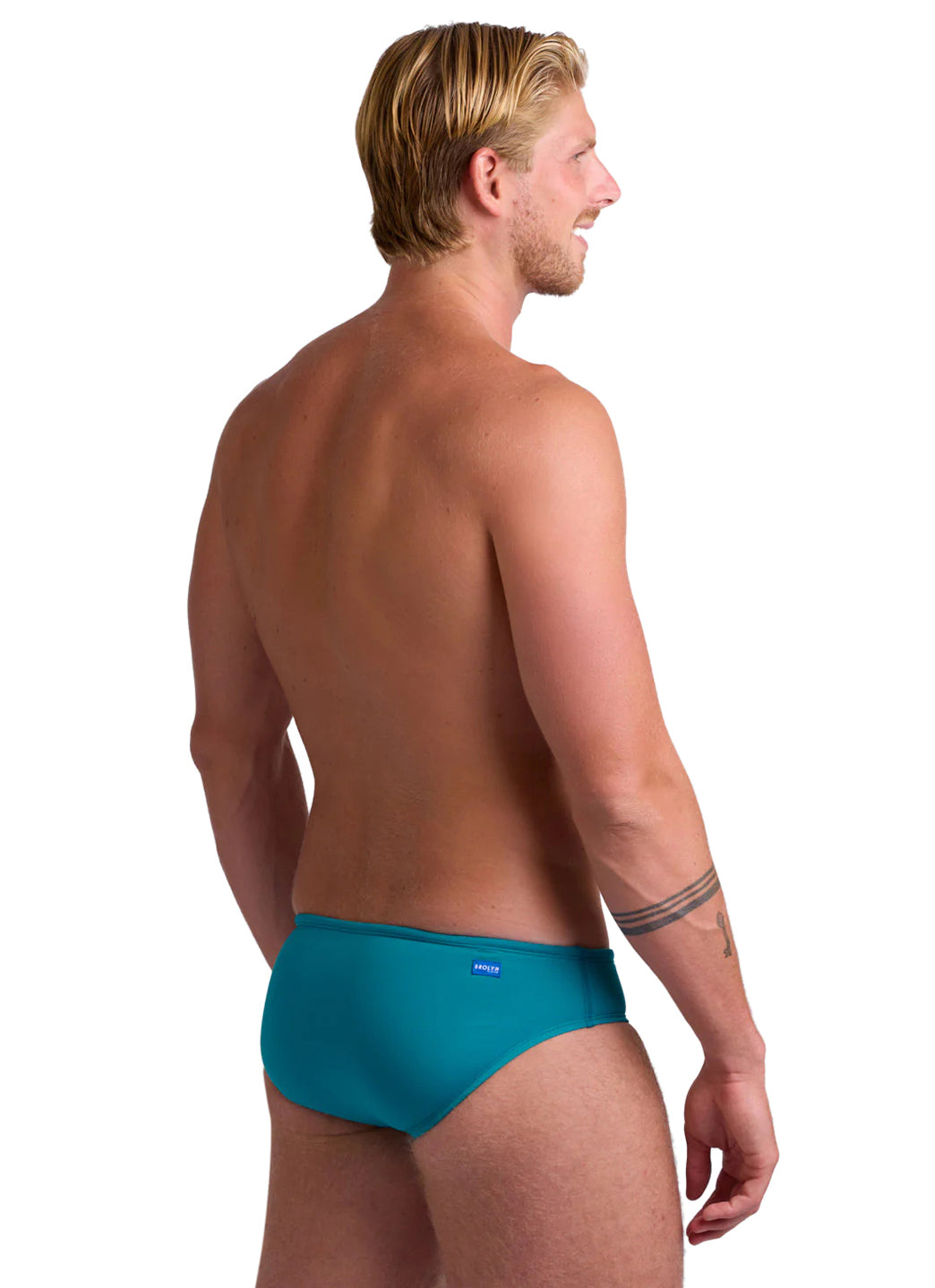 JOLYN Men's Brolyn Solid Brief Swimsuit