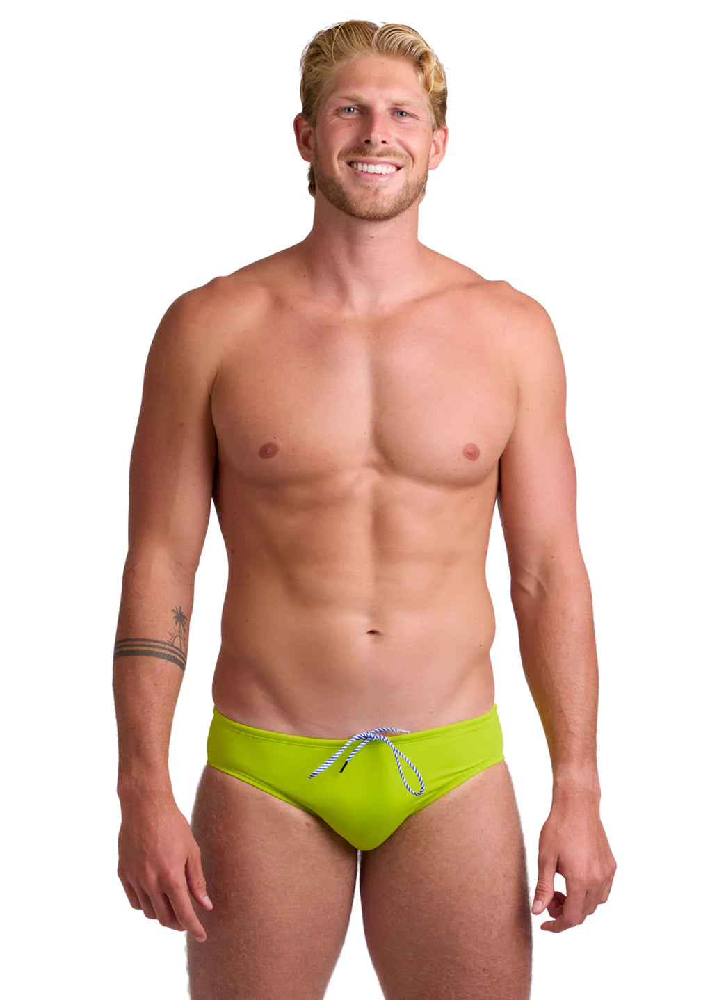 JOLYN Men's Brolyn Solid Brief Swimsuit