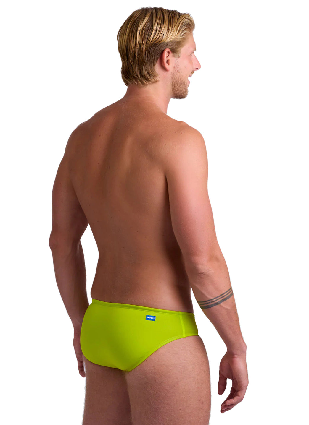 JOLYN Men's Brolyn Solid Brief Swimsuit