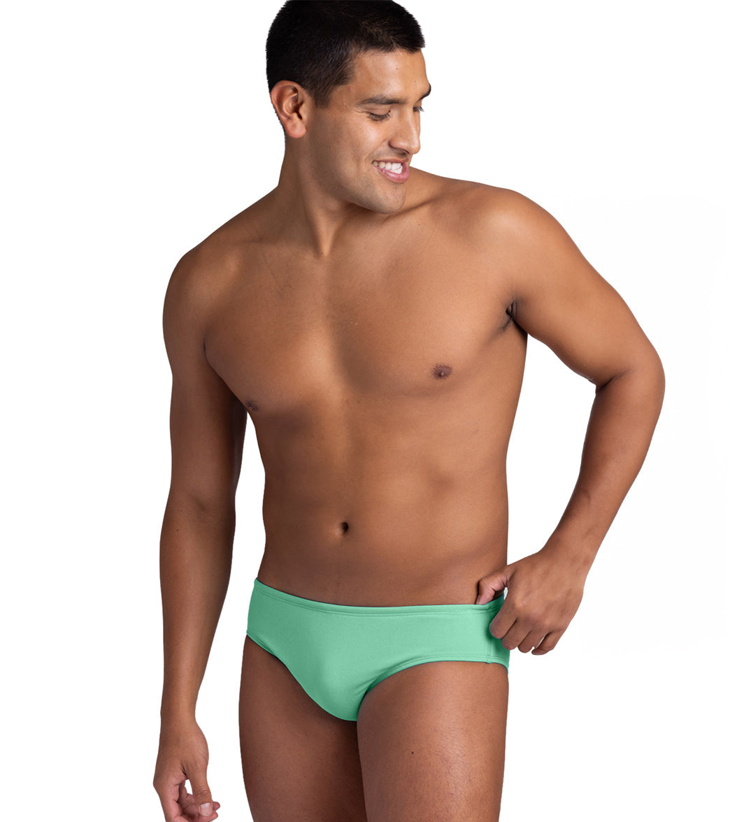 JOLYN Men's Brolyn Solid Brief Swimsuit