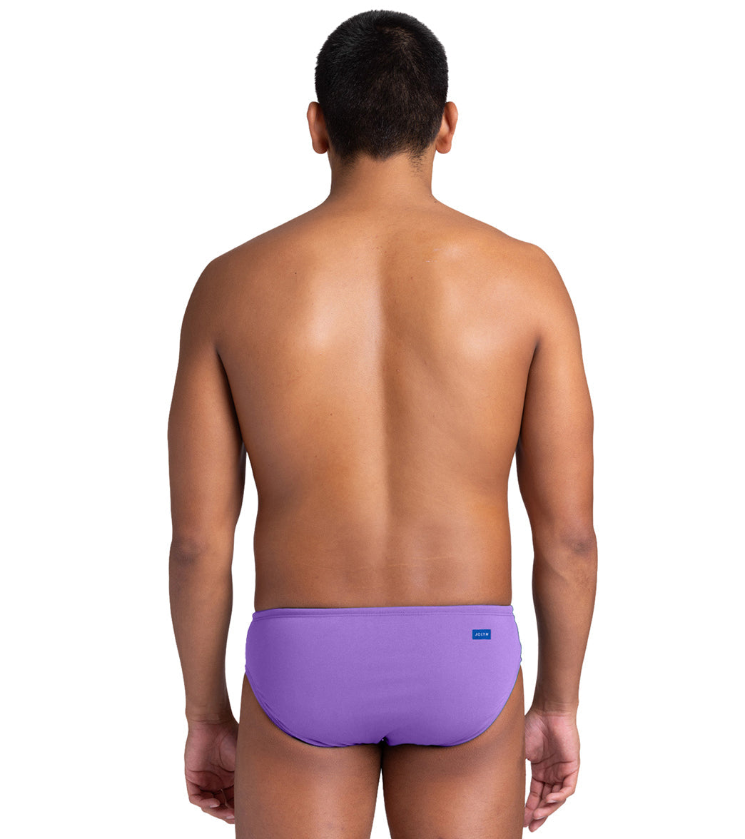 JOLYN Men's Brolyn Solid Brief Swimsuit