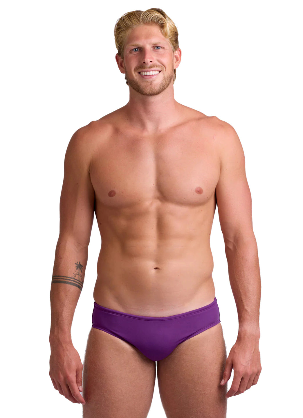 JOLYN Men's Brolyn Solid Brief Swimsuit
