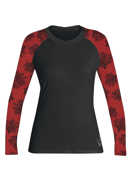 Xcel Women's Ocean Ramsey Water Inspired VentX Relaxed Fit Long Sleeve UV Surf Shirt