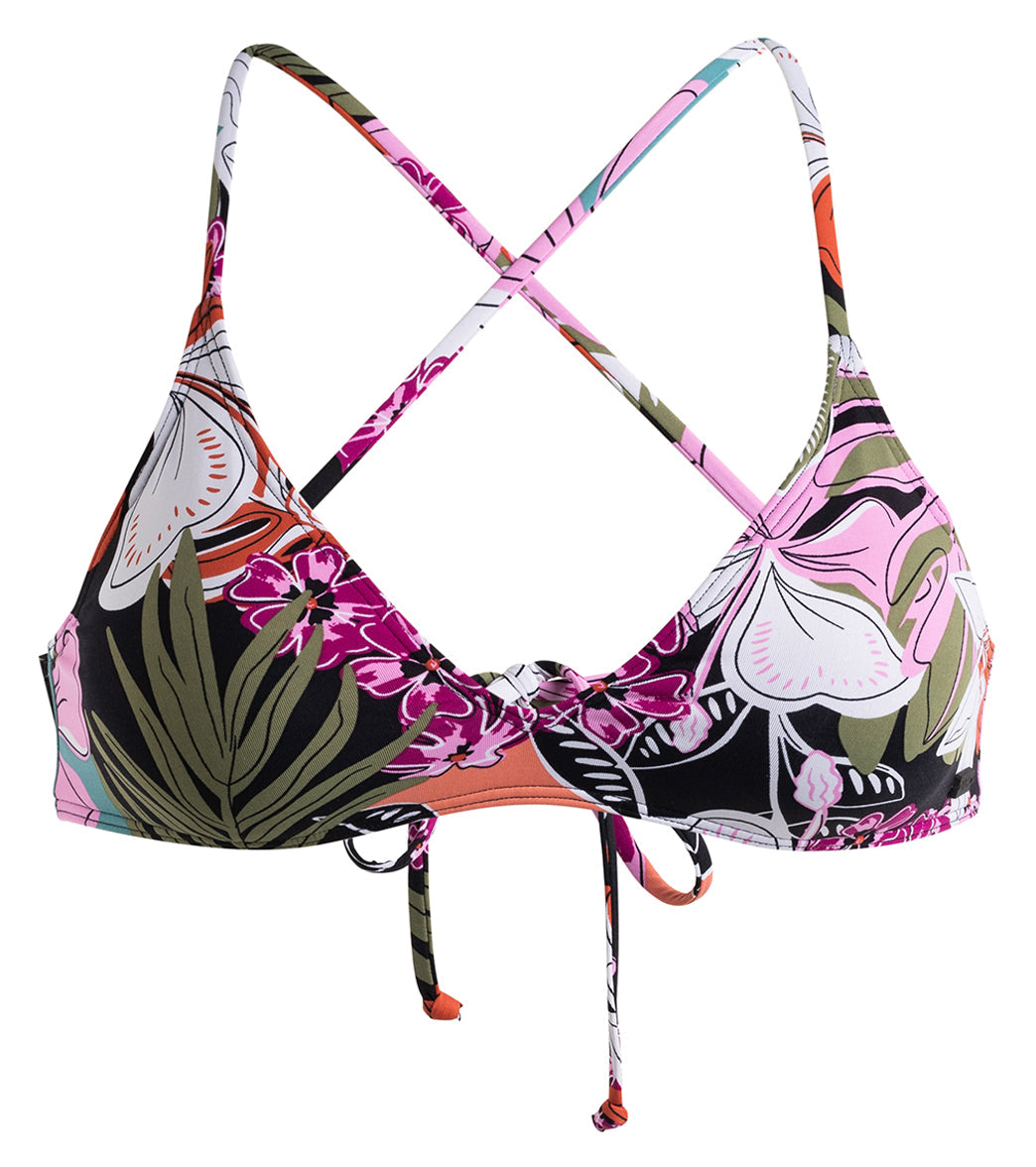 Roxy Women's Beach Classics Tropical Strappy Bikini Top