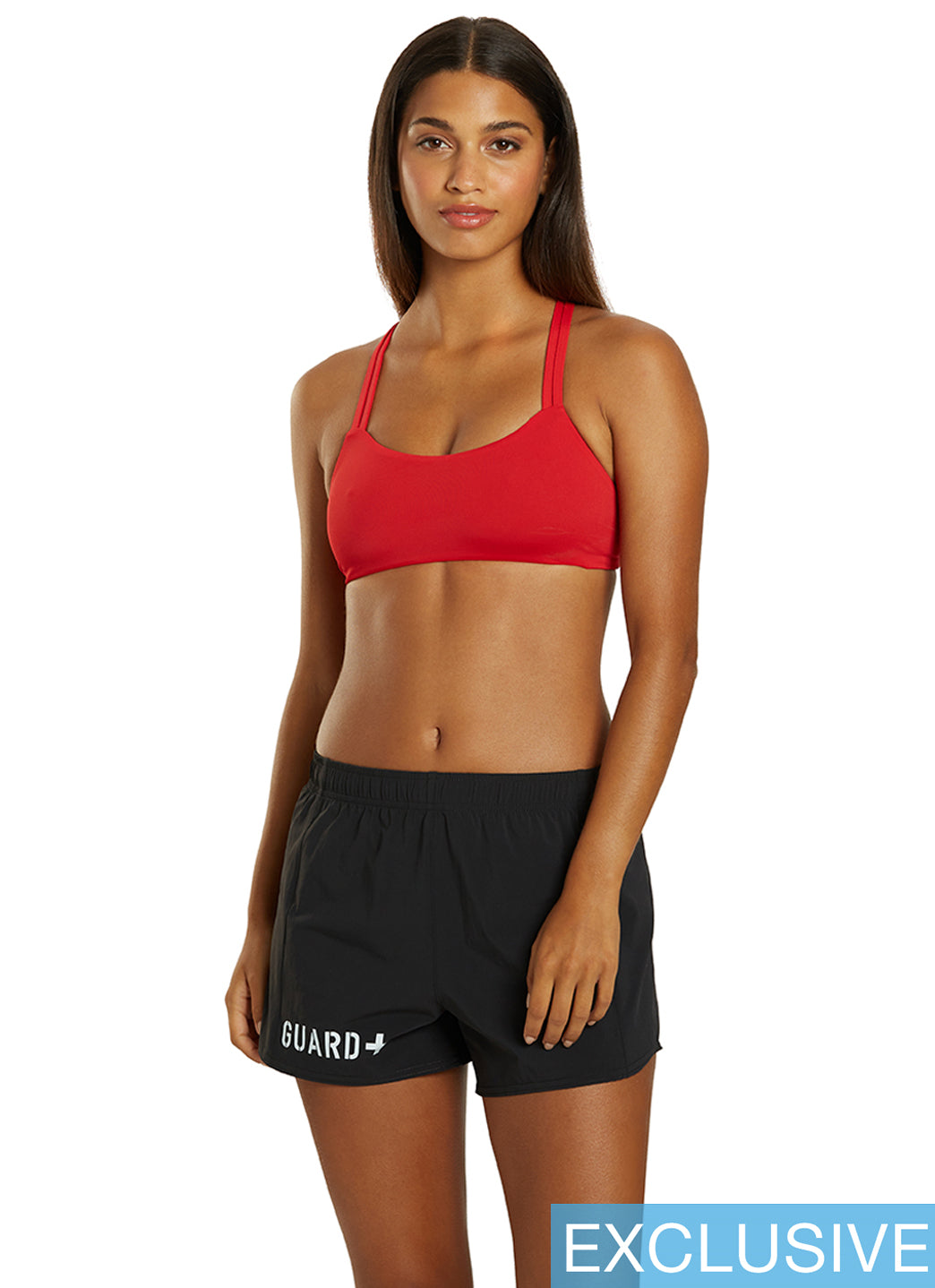 JOLYN Women's Janie 2.0 Lifeguard Logo Run Short