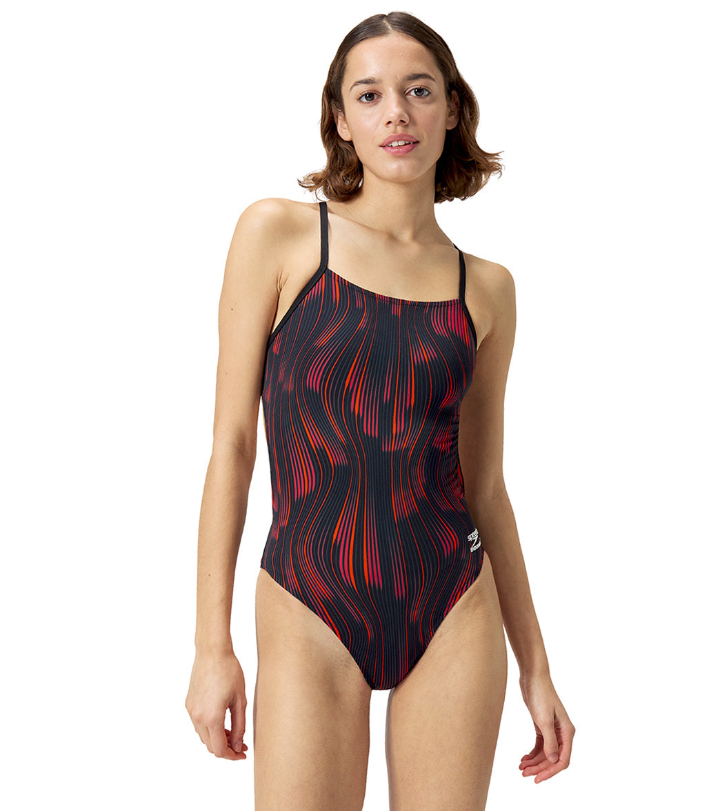 Speedo Women's Space Train One Back One Piece Swimsuit