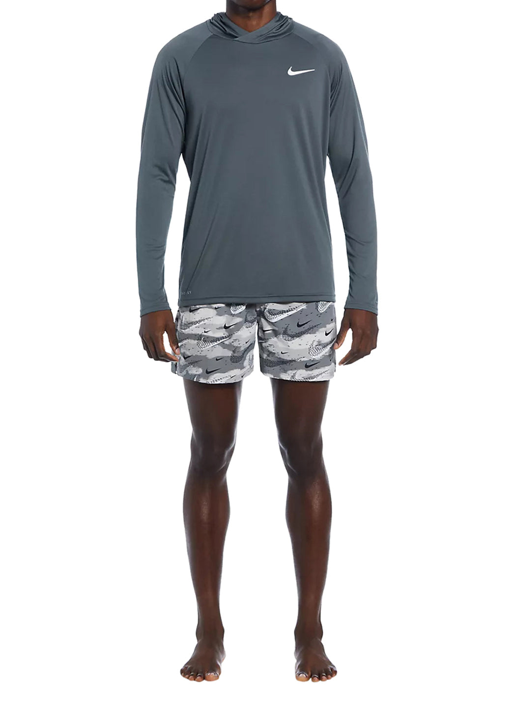 Nike Men's Essential Long Sleeve Hooded Hydroguard Swim Shirt