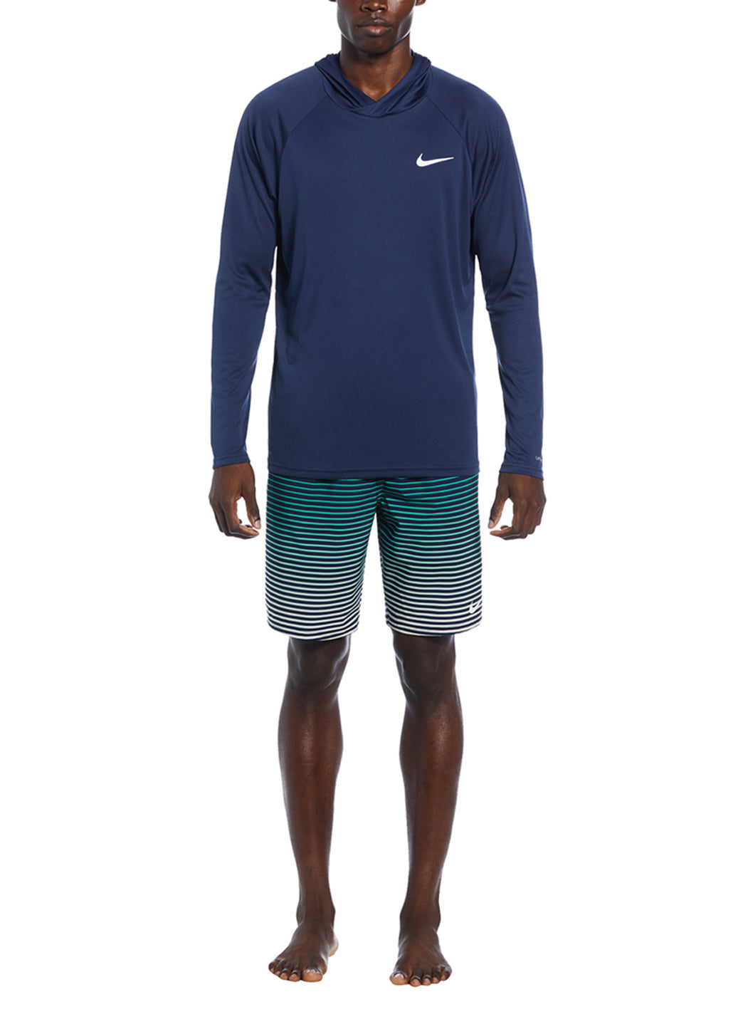 Nike Men's Essential Long Sleeve Hooded Hydroguard Swim Shirt