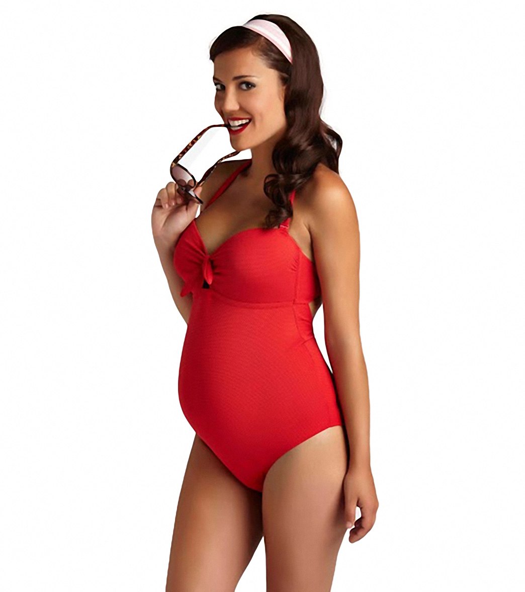 Pez Dor Maternity Capri Halter One Piece Swimsuit
