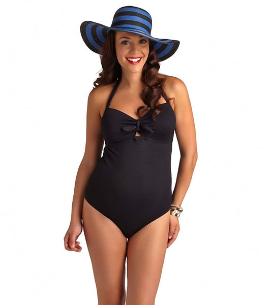 Pez Dor Maternity Capri Halter One Piece Swimsuit