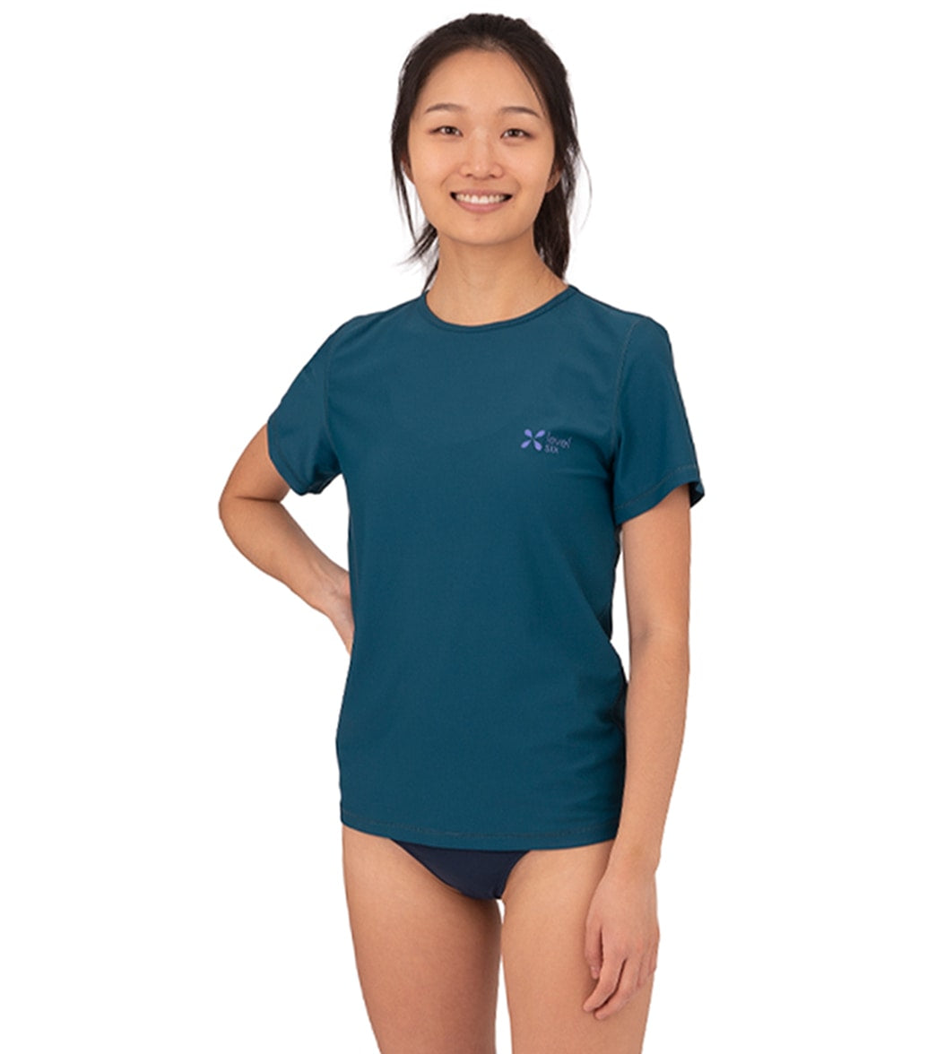 Level Six Women's Coastal Short Sleeve Loose Fitting Surf Tee