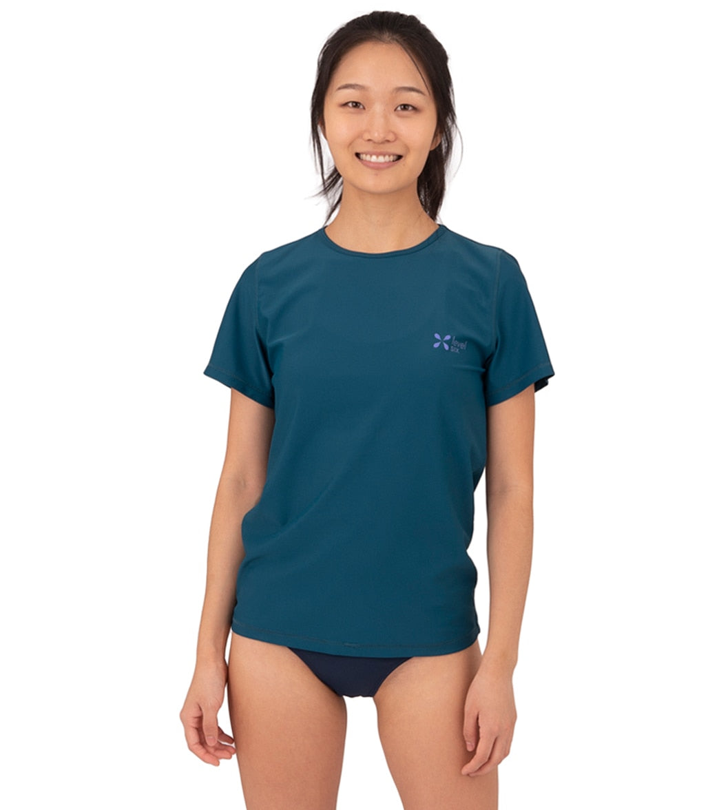 Level Six Women's Coastal Short Sleeve Loose Fitting Surf Tee