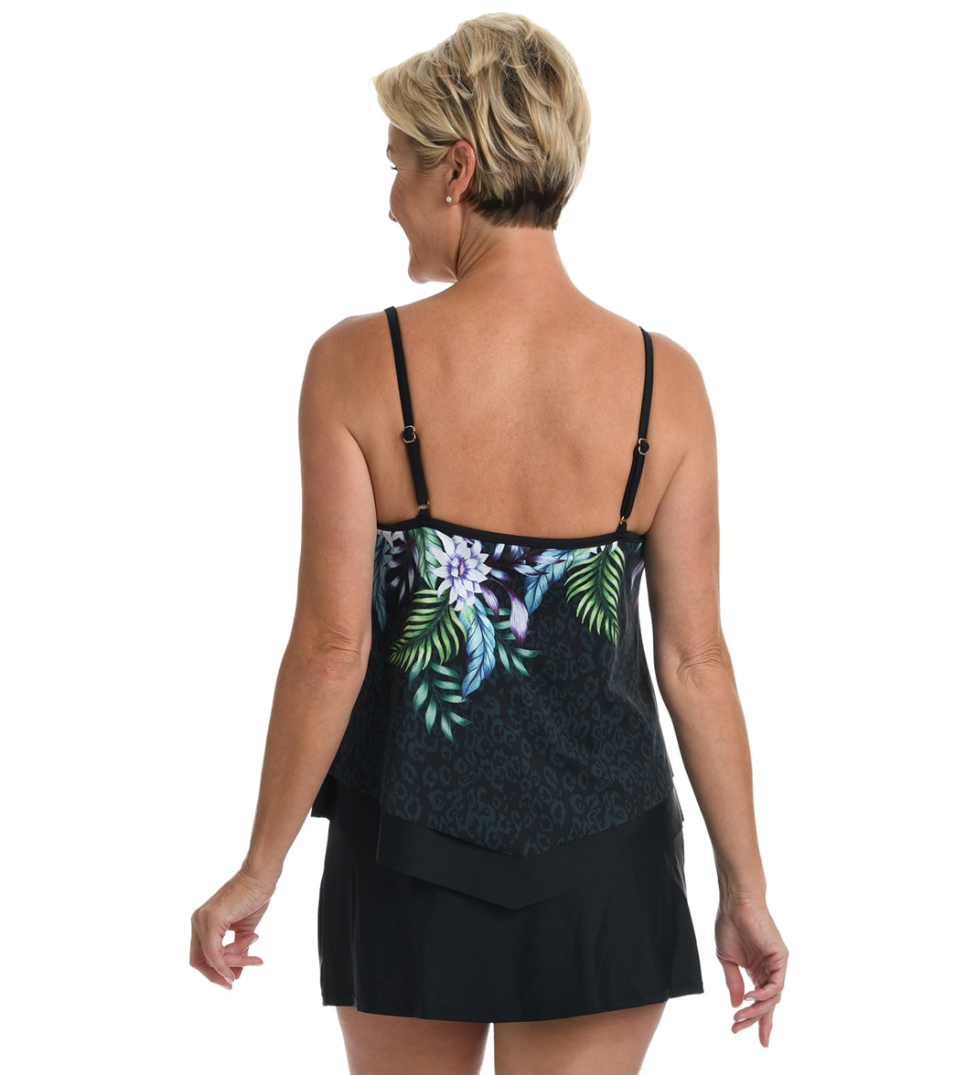 Maxine Women's Fiji Floral Flutter Tankini Top