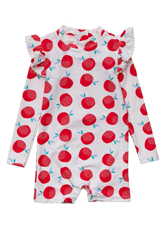 Snapper Rock Girls' Juicy Fruit Long Sleeve One Piece Swimsuit (Baby)
