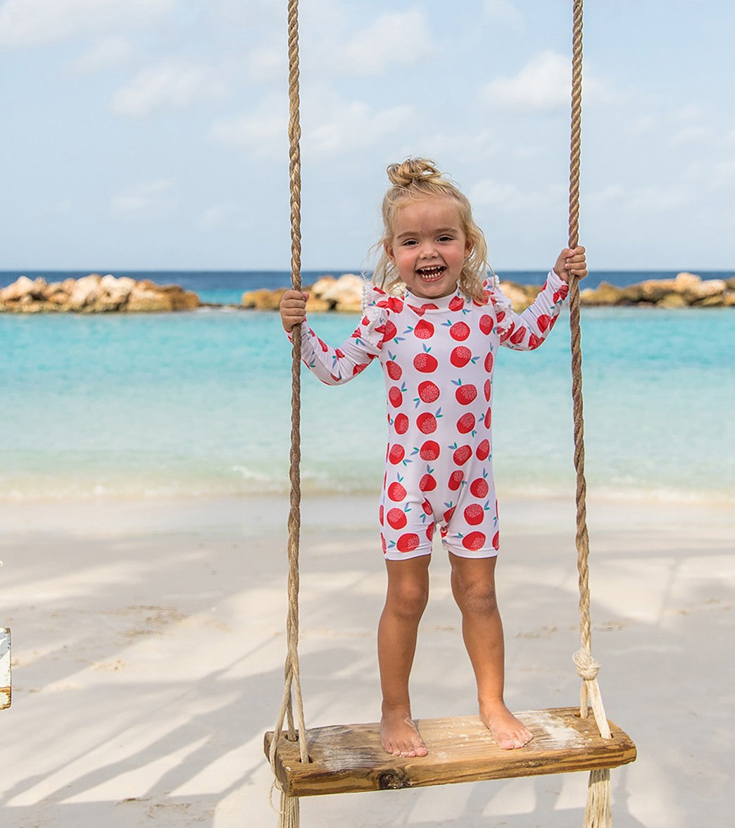Snapper Rock Girls' Juicy Fruit Long Sleeve One Piece Swimsuit (Baby)