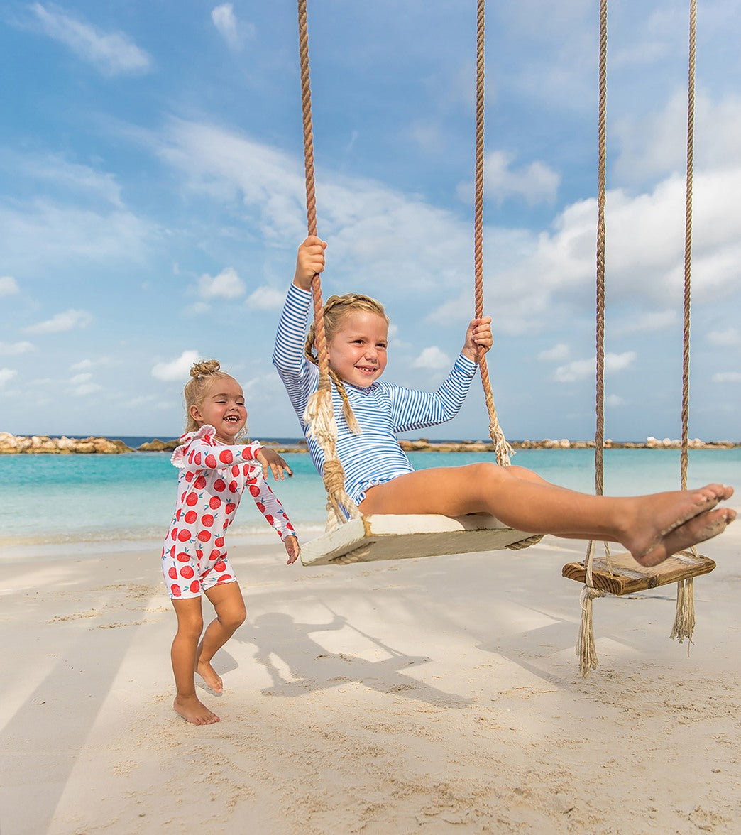 Snapper Rock Girls' Juicy Fruit Long Sleeve One Piece Swimsuit (Baby)