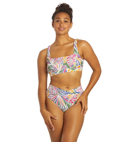 Sporti Active Tropical Palm High Waisted Cheeky Swim Bottom