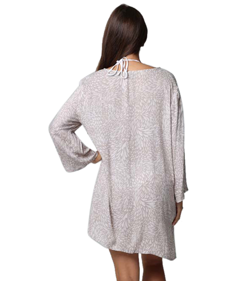 J.Valdi Women's Corazon Lace Neck Tunic Cover Up
