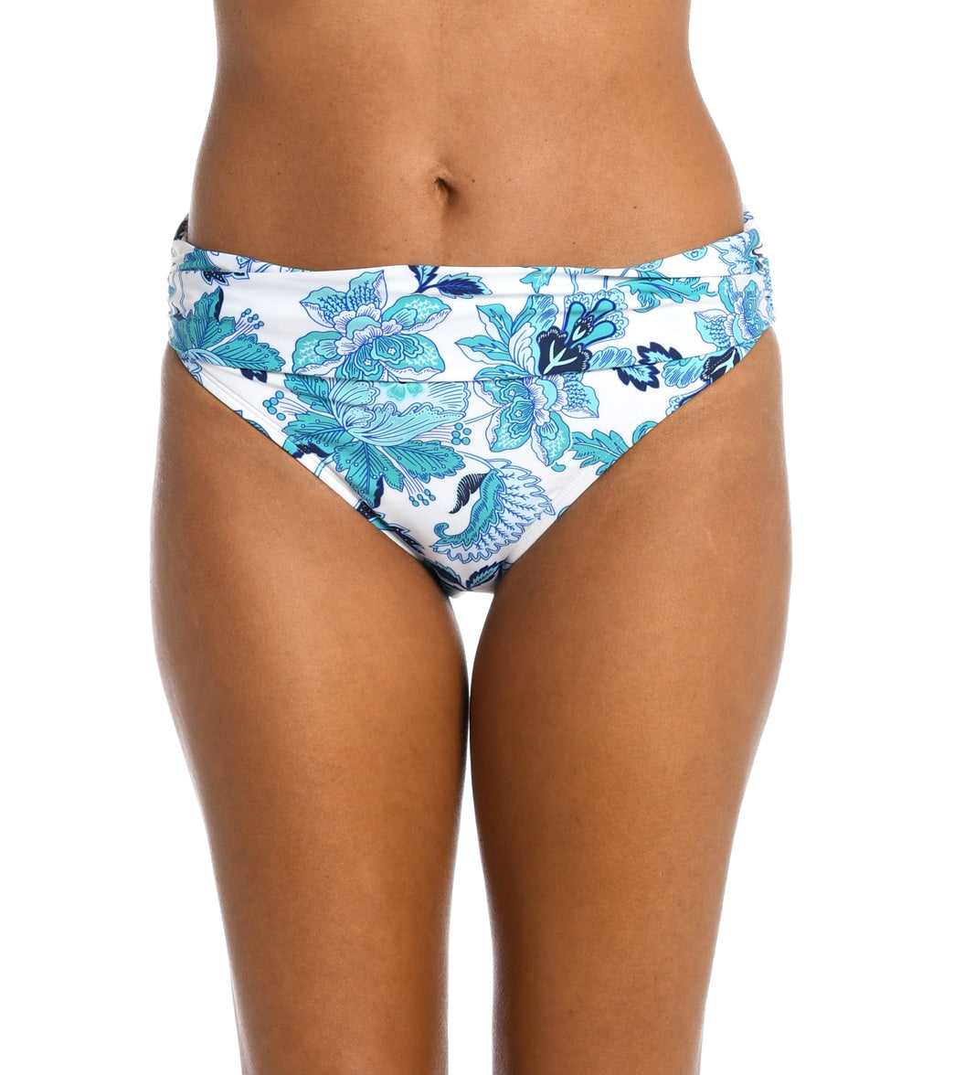 La Blanca Women's Santorini Sun Shirred Band Hipster Bikini Bottom