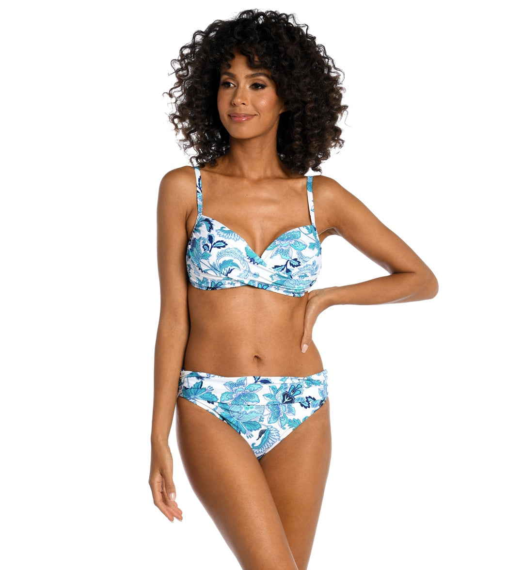 La Blanca Women's Santorini Sun Shirred Band Hipster Bikini Bottom