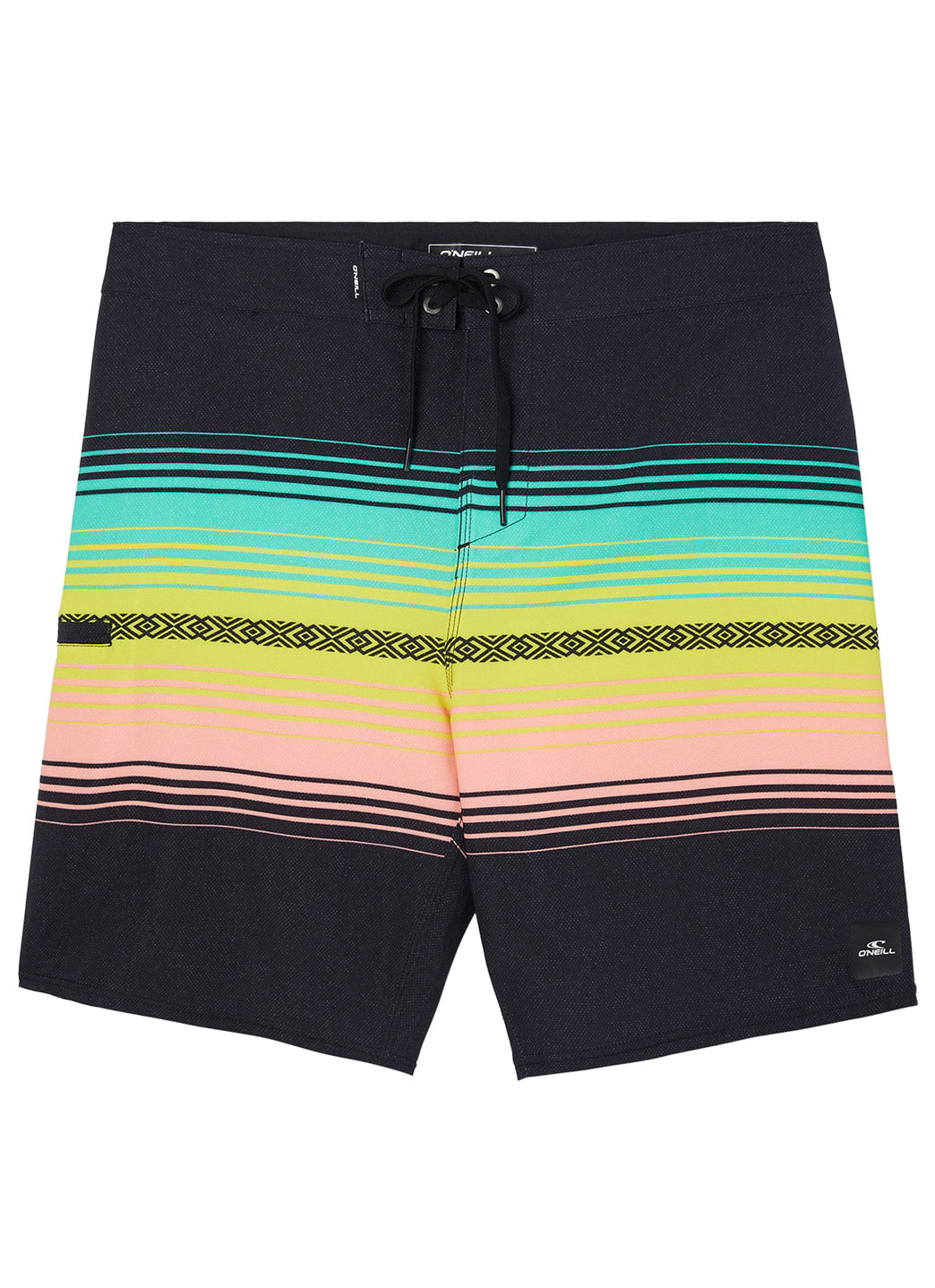 O'Neill Men's 19" Hyperfreak Heat Stripe Line Board Shorts