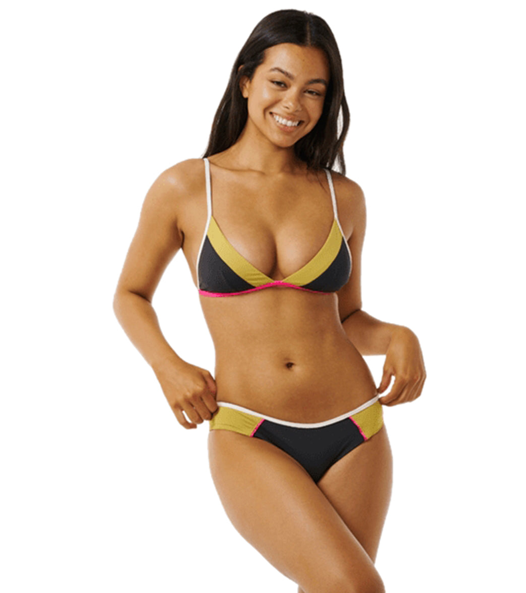 Rip Curl Women's Hibiscus Heat Splice Cheeky Bikini Bottom