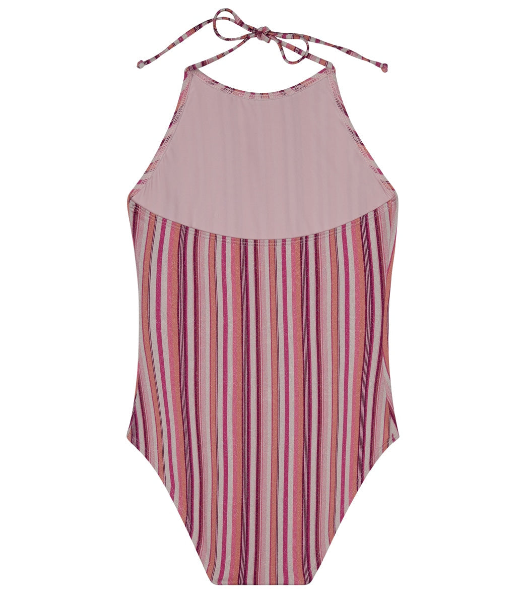 Splendid Girls' Lurex Stripe One Piece Swimsuit (Big Kid)