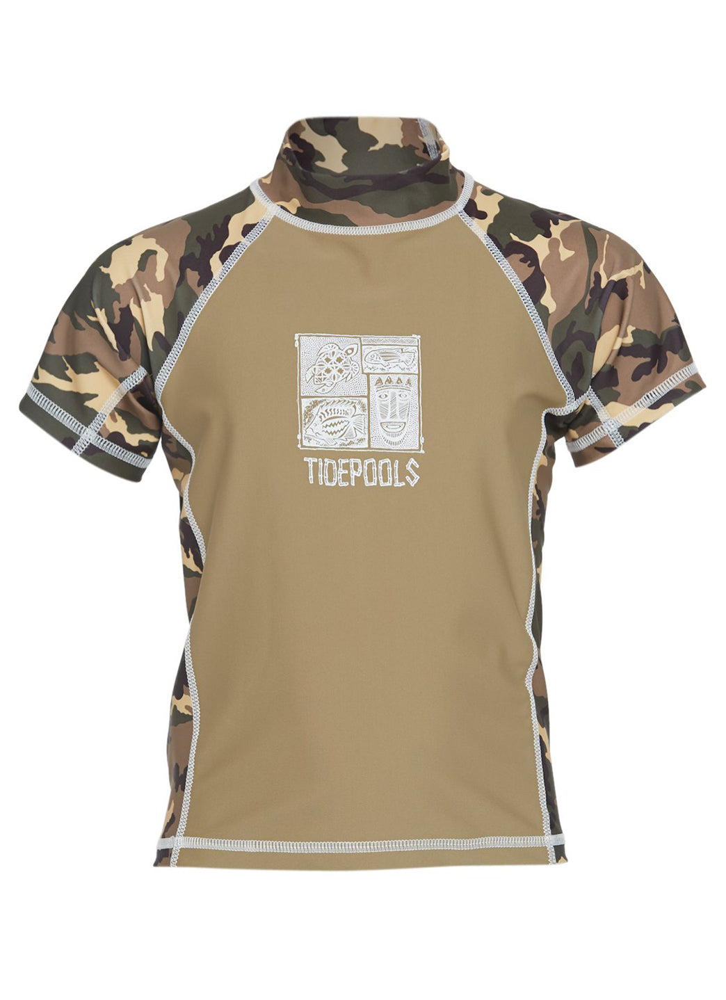 Tidepools Boys' Camouflage S/S Rash Guard