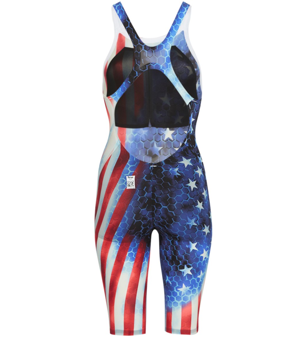 TYR Women's Avictor Supernova USA Open Back Tech Suit Swimsuit