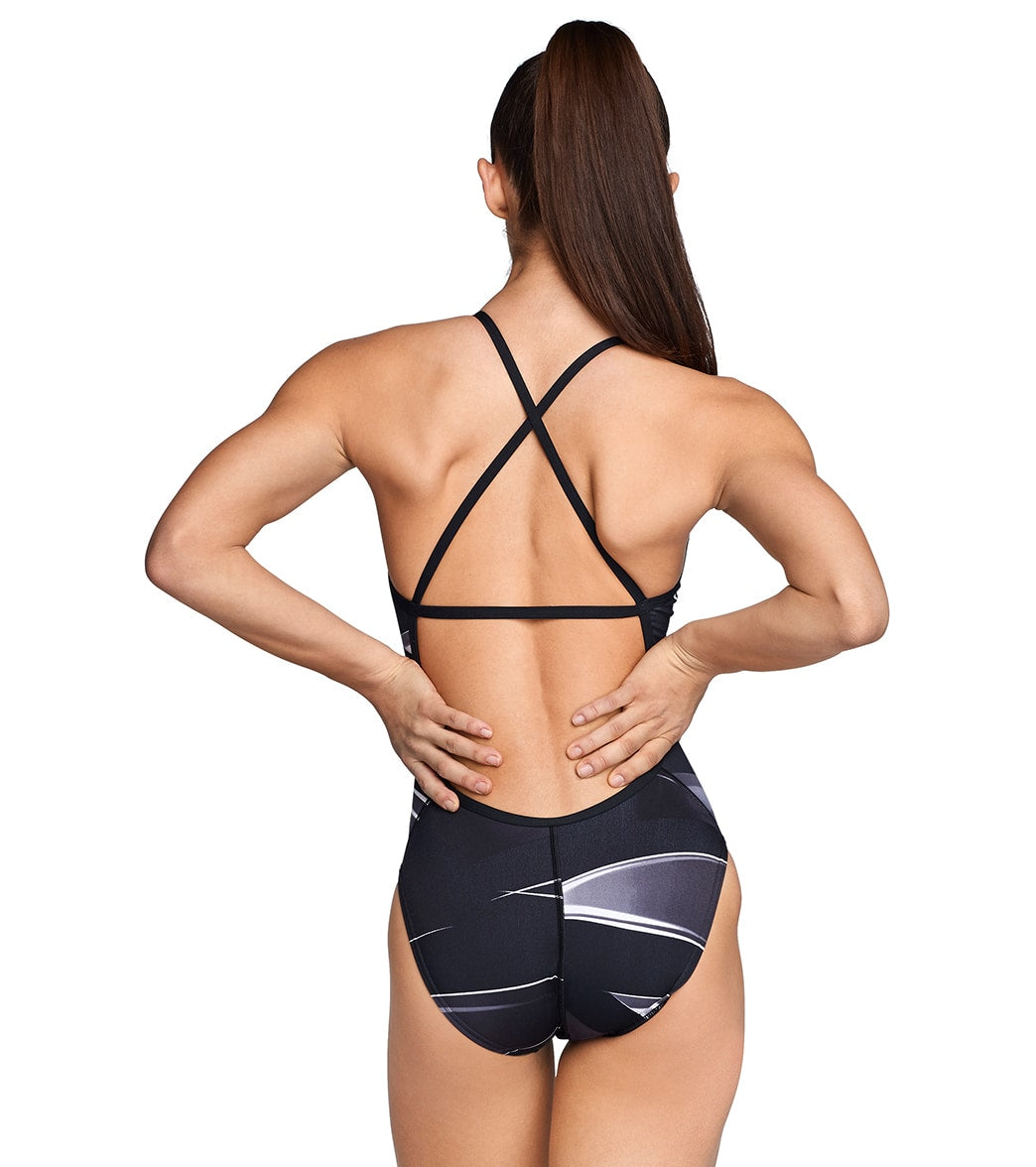 Speedo Women's Infinite Pulse Crossback One Piece Swimsuit