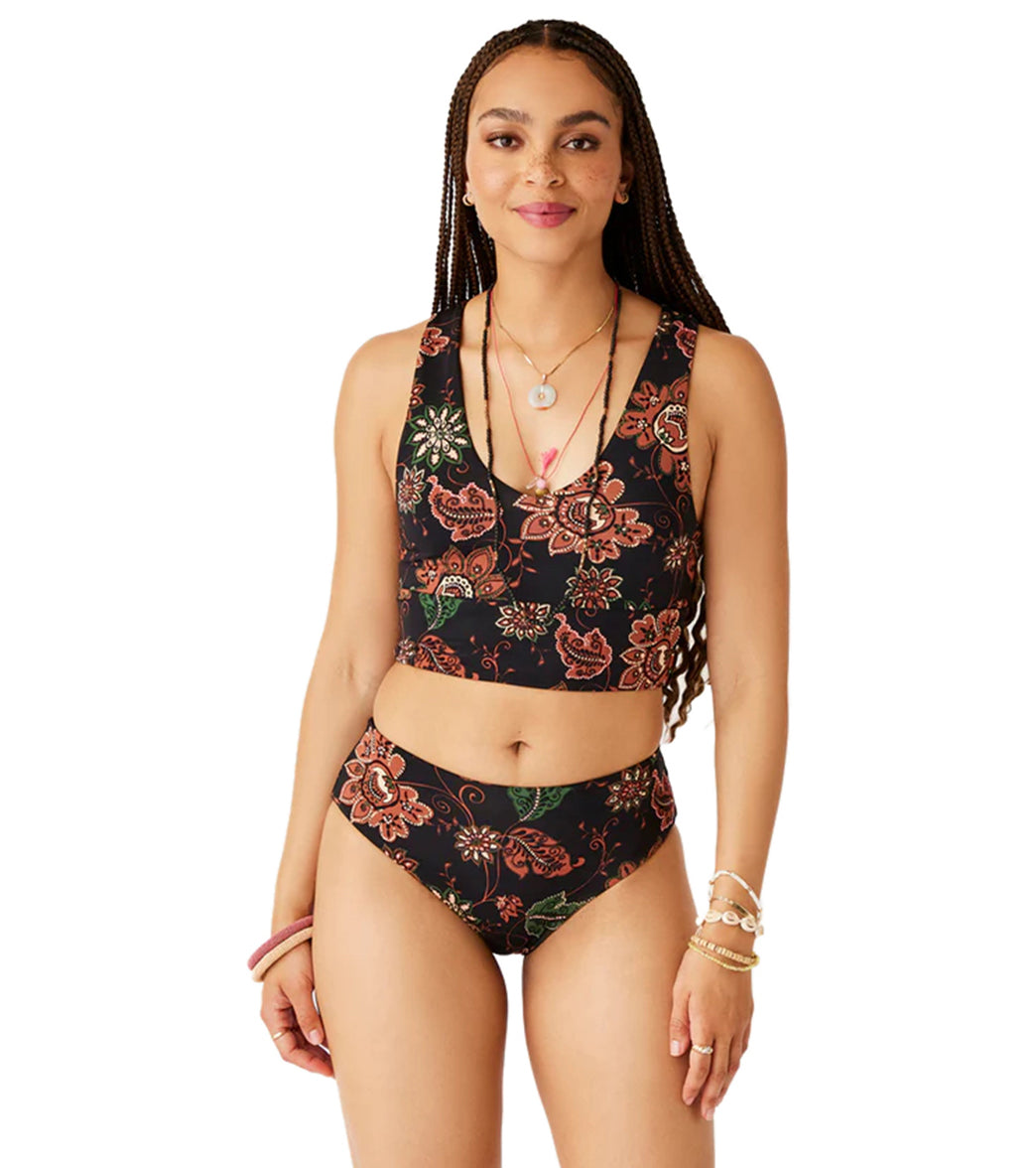 Carve Designs Women's Pipa Mid Rise Cheeky Reversible Bikini Bottom