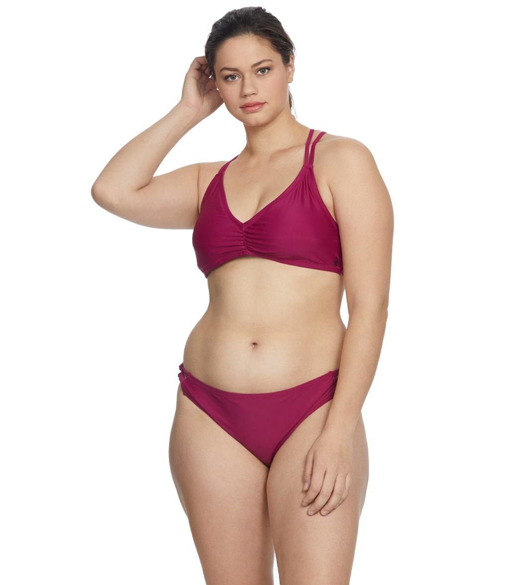 Volcom Plus Size Simply Solid Full Bikini Bottom